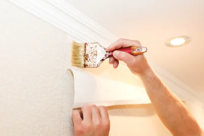 Pose de papier peint à Botans — revêtements muraux et toiles de verre